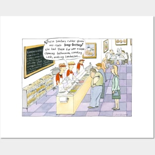 Sanitary Rubber Gloves Cartoon | Funny Comic Posters and Art